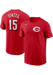 Nick Senzel Cincinnati Reds Red Name Number Short Sleeve Player T Shirt