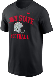 Nike Ohio State Buckeyes Black Football Helmet Short Sleeve T Shirt