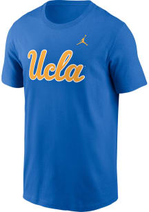 UCLA Bruins Blue Nike Jordan Cotton Logo Short Sleeve T Shirt