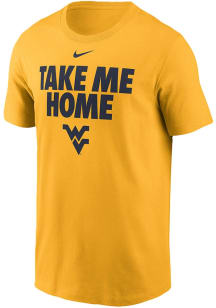 Nike West Virginia Mountaineers Gold Take Me Home Short Sleeve T Shirt