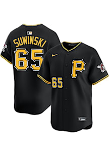 Jack Suwinski Nike Pittsburgh Pirates Mens Black Alt 2024 Limited Baseball Jersey
