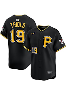 Jared Triolo Nike Pittsburgh Pirates Mens Black Alt 2024 Limited Baseball Jersey