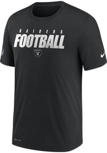 Nike Las Vegas Raiders Black Football Wordmark Short Sleeve T Shirt