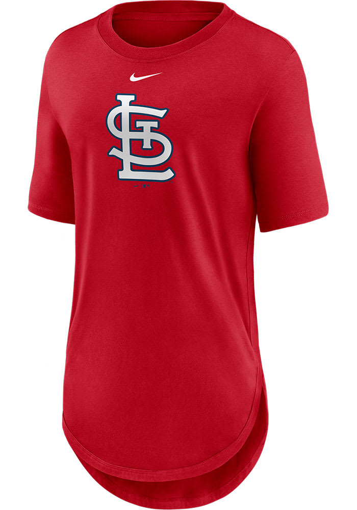 St Louis Cardinals Womens White Tailgate Raglan LS Tee