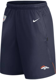 Nike Denver Broncos Mens Navy Blue Coach Knit Shorts