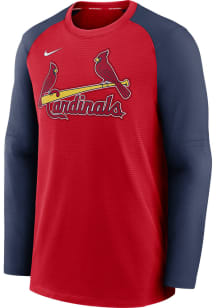 Nike St Louis Cardinals Mens Red Crew Top Pregame Long Sleeve Sweatshirt