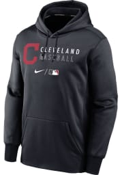 Nike Cleveland Indians Mens Navy Blue AC Logo Stack Hood