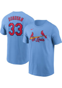 Brendan Donovan St Louis Cardinals Light Blue Alt Short Sleeve Player T Shirt