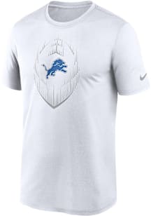 Nike Detroit Lions White Legend Icon Short Sleeve T Shirt