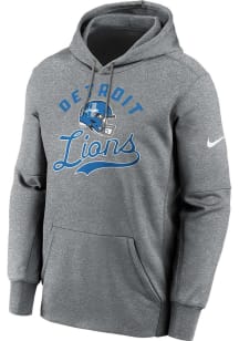 Nike Detroit Lions Mens Grey Therma Hood