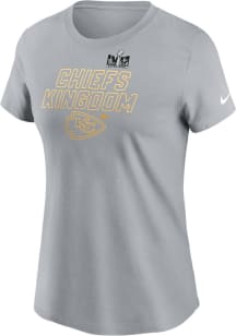 Nike Kansas City Chiefs Womens Grey 2023 Super Bowl Participant Local Short Sleeve T-Shirt