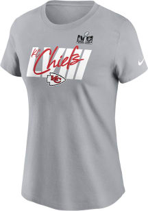 Nike Kansas City Chiefs Womens Grey 2023 Super Bowl Participant Specific Short Sleeve T-Shirt