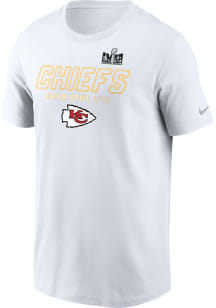 Nike Kansas City Chiefs White 2023 Super Bowl Bound Iconic Short Sleeve T Shirt
