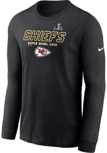 Nike Kansas City Chiefs Black 2023 Super Bowl Bound Iconic Long Sleeve T Shirt