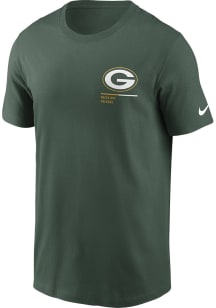 Nike Green Bay Packers Green Essential Team Incline Short Sleeve T Shirt