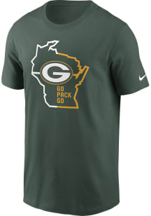 Nike Green Bay Packers Green Essential Local Phrase Short Sleeve T Shirt