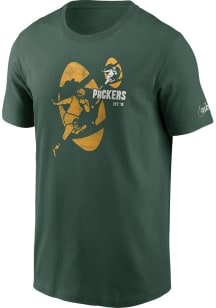 Nike Green Bay Packers Green Logo Essential Cotton Retro Short Sleeve T Shirt