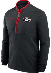 Nike Georgia Bulldogs Mens Black Victory Long Sleeve Qtr Zip Pullover