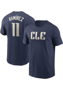 Jose Ramirez Cleveland Guardians Navy Blue City Connect Short Sleeve Player T Shirt
