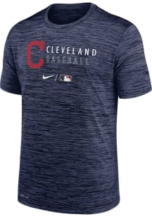 Nike Cleveland Indians Navy Blue AC Logo Stack Short Sleeve T Shirt