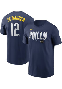 Kyle Schwarber Philadelphia Phillies Blue City Connect Short Sleeve Player T Shirt