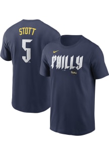 Bryson Stott Philadelphia Phillies Blue City Connect Short Sleeve Player T Shirt