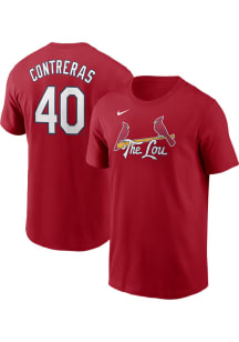 Willson Contreras St Louis Cardinals Red City Connect Short Sleeve Player T Shirt