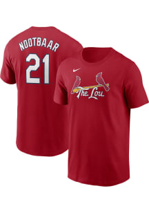 Lars Nootbaar St Louis Cardinals Red City Connect Short Sleeve Player T Shirt