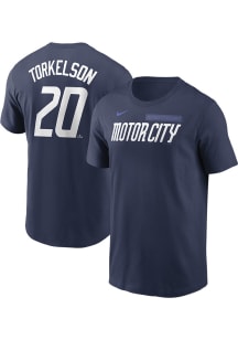 Spencer Torkelson Detroit Tigers Navy Blue City Connect Short Sleeve Player T Shirt