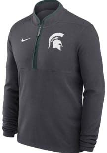 Mens Michigan State Spartans Grey Nike Victory Qtr Zip Pullover