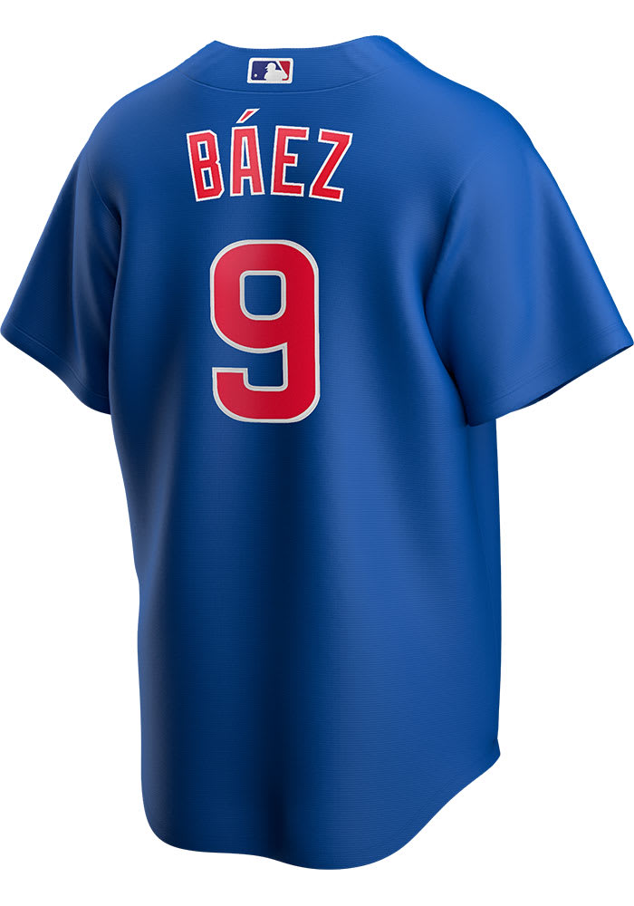 Cubs No9 Javier Baez Grey Mother's Day Cool Base Women's Stitched Jersey