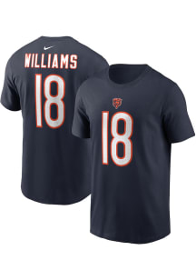 Caleb Williams Chicago Bears Navy Blue Home Short Sleeve Player T Shirt
