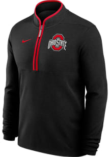 Mens Ohio State Buckeyes Black Nike Victory Qtr Zip Pullover