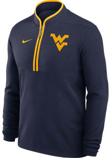 Nike West Virginia Mountaineers Mens Navy Blue Victory Long Sleeve Qtr Zip Pullover