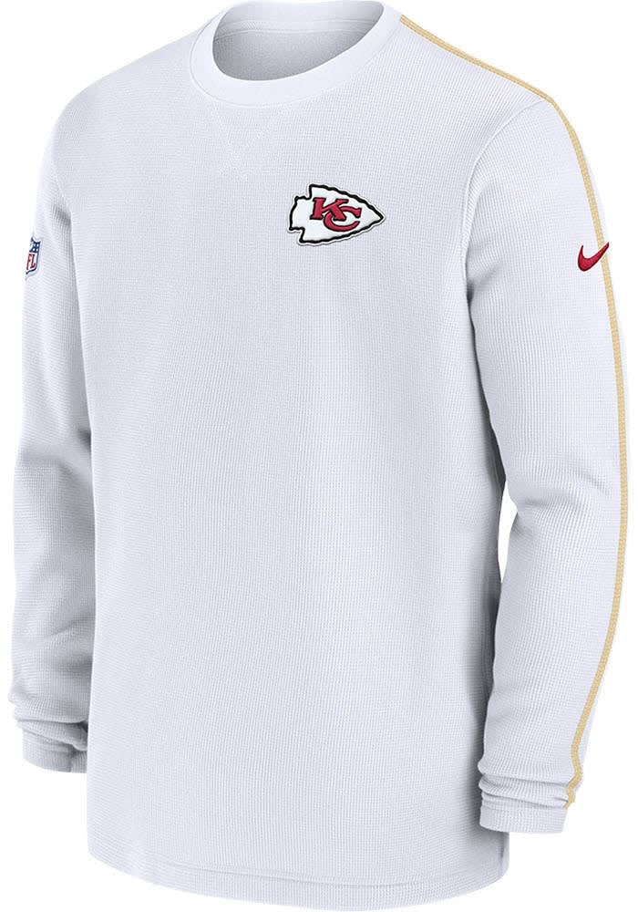 Nike Kansas City Chiefs Mens Long Sleeve WHITE Sideline Coach