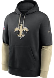 Nike New Orleans Saints Mens Black Sideline Club Long Sleeve Hoodie