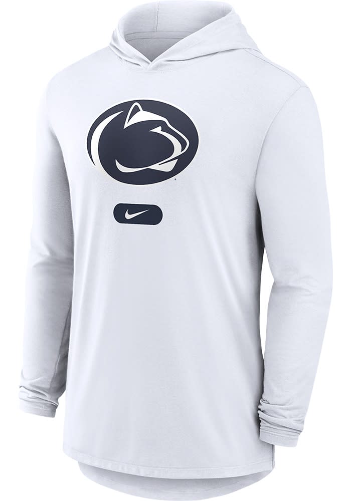 Nike Penn State Nittany Lions Mens Lightweight Primary Logo Hoodie White