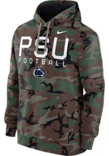 Mens Penn State Nittany Lions Green Nike Military Appreciation Fleece Hooded Sweatshirt