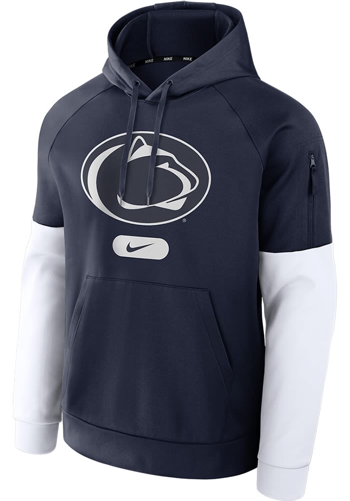 Penn State Nittany Lions Mens Nike NAVY Fitness Primary Logo Hood
