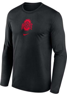 Mens Ohio State Buckeyes Black Nike Basketball On Court Shooting Long Sleeve T-Shirt