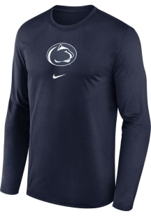 Mens Penn State Nittany Lions Navy Blue Nike Basketball On Court Shooting Long Sleeve T-Shirt