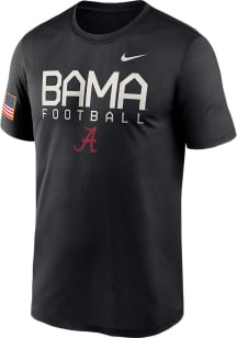 Nike Alabama Crimson Tide Black Military Appreciation Legend Short Sleeve T Shirt