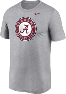 Nike Alabama Crimson Tide Grey Essentials Legend Alternate Logo Short Sleeve T Shirt