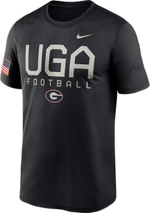 Nike Georgia Bulldogs Black Military Appreciation Legend Short Sleeve T Shirt