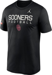 Nike Oklahoma Sooners Black Military Appreciation Legend Short Sleeve T Shirt
