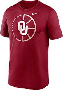 Nike Oklahoma Sooners Crimson Basketball Icon Legend Short Sleeve T Shirt