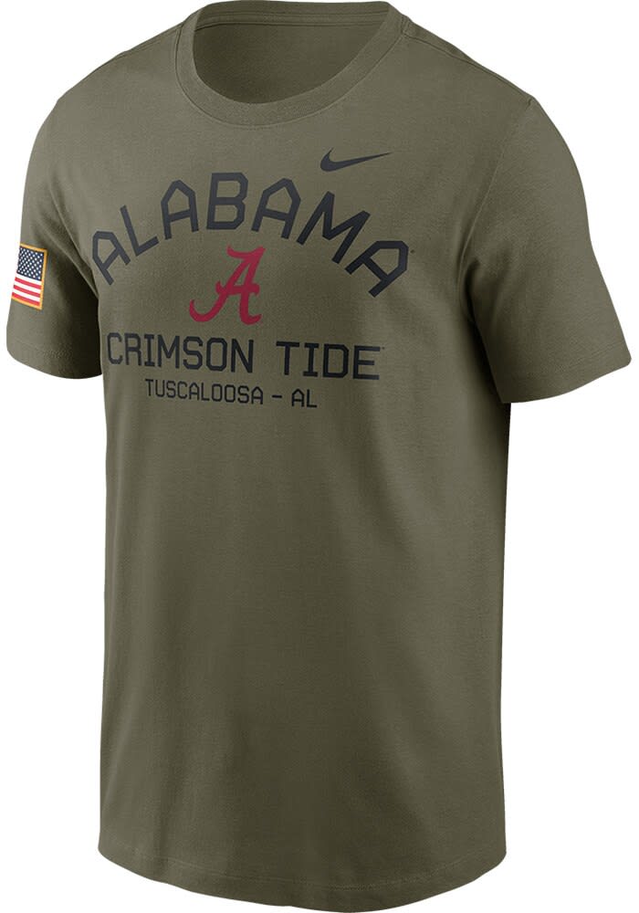 Nike Alabama Crimson Tide OLIVE Military Appreciation Team Issue
