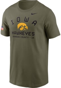 Iowa Hawkeyes Olive Nike Military Appreciation Team Issue Short Sleeve T Shirt
