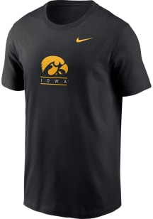 Iowa Hawkeyes Black Nike Modern Tradition Front Back Short Sleeve T Shirt