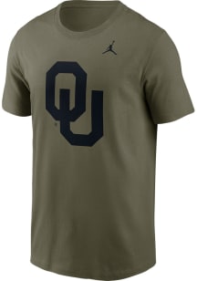 Nike Oklahoma Sooners Olive Military Appreciation Team Logo Short Sleeve T Shirt